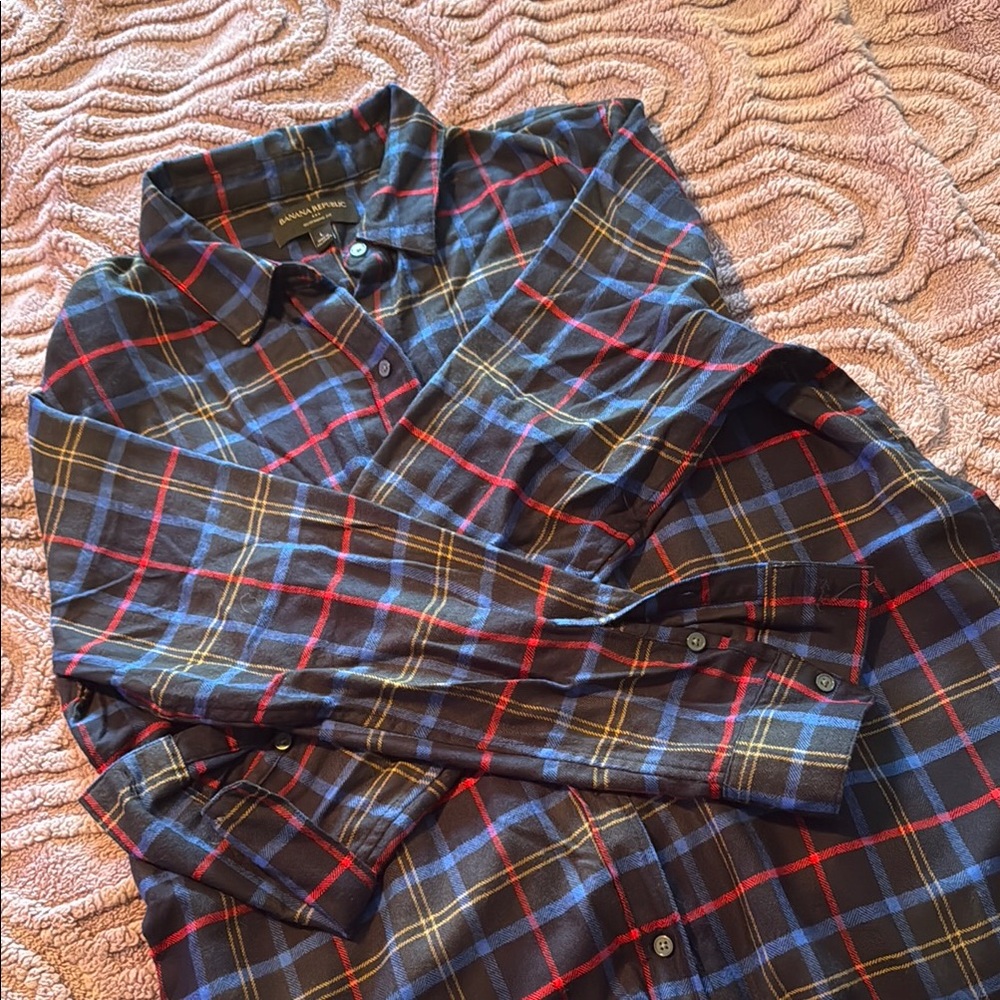 Plaid Shirt - Blue and Red